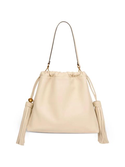 ETRO Medium Kalispera tassels leather shoulder bag - Neutrals