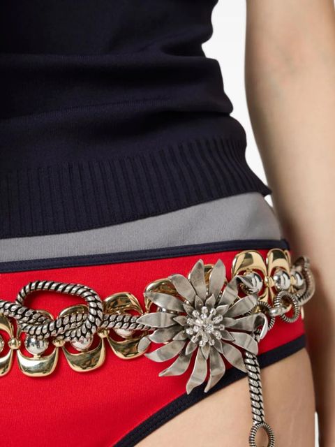 Miu Miu technical-knit bikini bottom - Red