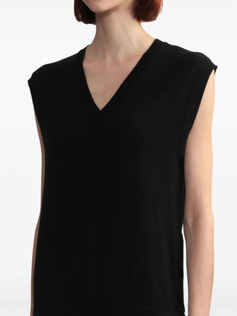 Simone Rocha V-neck sleeveless midi dress - Black