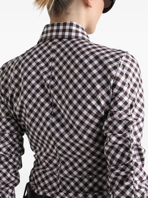 Dolce & Gabbana gingham-check gathered shirt - Black
