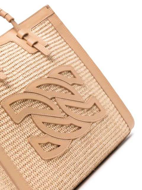 Casadei Beaurivage raffia tote bag - Neutrals