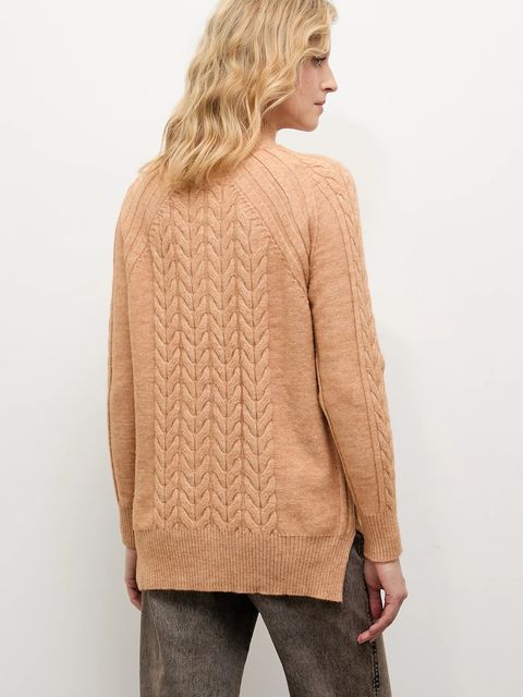 Answear.LAB sweter z kaszmirem damski kolor brązowy z półgolfem