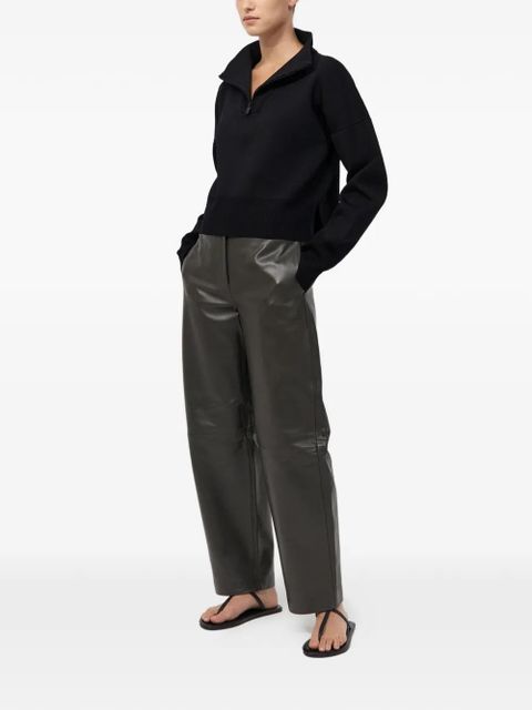 St. Agni Milano quarter-zip knit sweater - Black