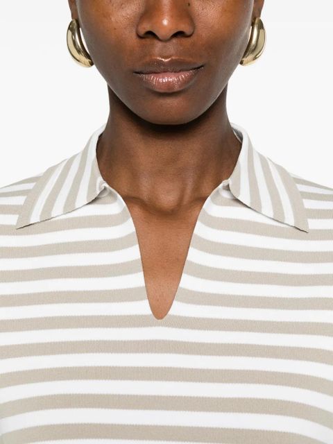 Max Mara striped V-neck T-shirt - Neutrals