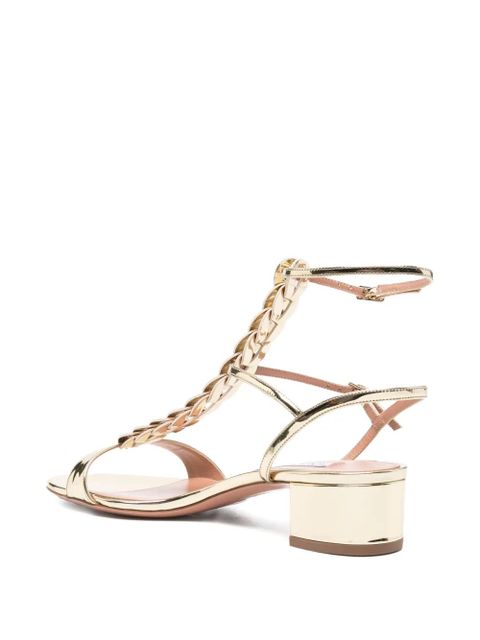 Aquazzura 35mm Destiny Gladiator heeled sandals - Gold