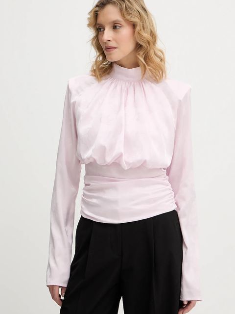 Rotate bluzka damska kolor różowy z aplikacją 1160661809 - zdjęcie produktu nr 1