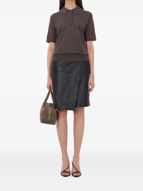 LouLou de Saison Migo button ribbed polo shirt - Brown - zdjęcie produktu nr 2