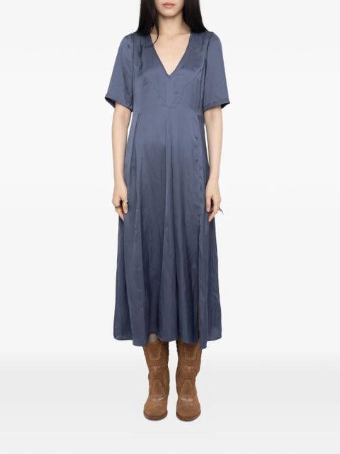 Zadig&Voltaire Rodalan V-neck midi dress - Blue - zdjęcie produktu nr 2