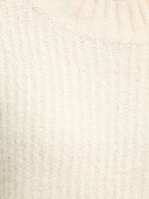 Morgan sweter z dodatkiem wełny damski kolor beżowy ciepły MACHA