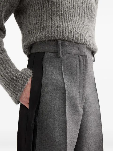 Jil Sander contrast-panel tailored trousers - Grey