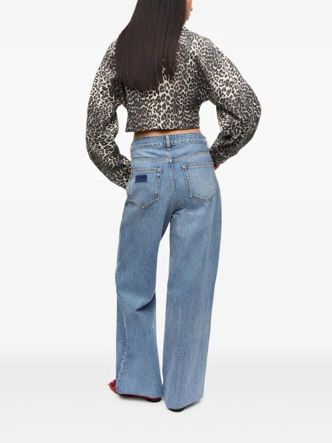 GANNI leopard-print jacket - White