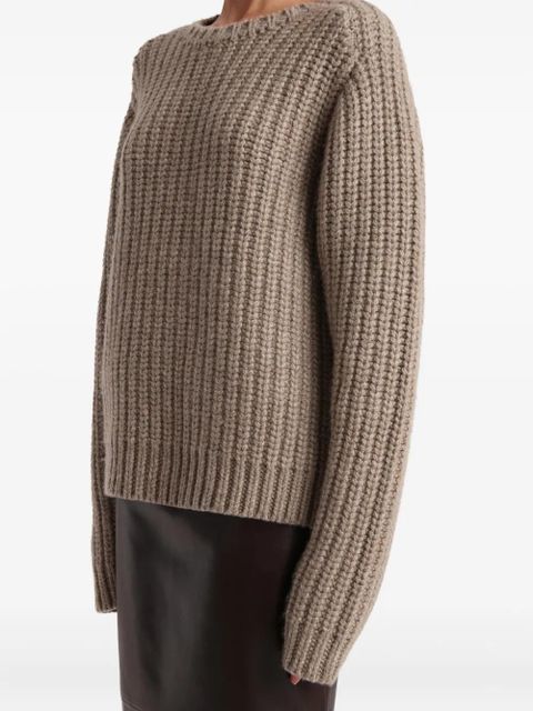 KHAITE Natt ribbed sweater - Brown