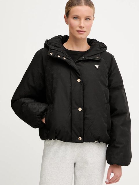 Guess kurtka 4G kolor czarny zimowa oversize V5BL07 WGLW2 - zdjęcie produktu nr 1