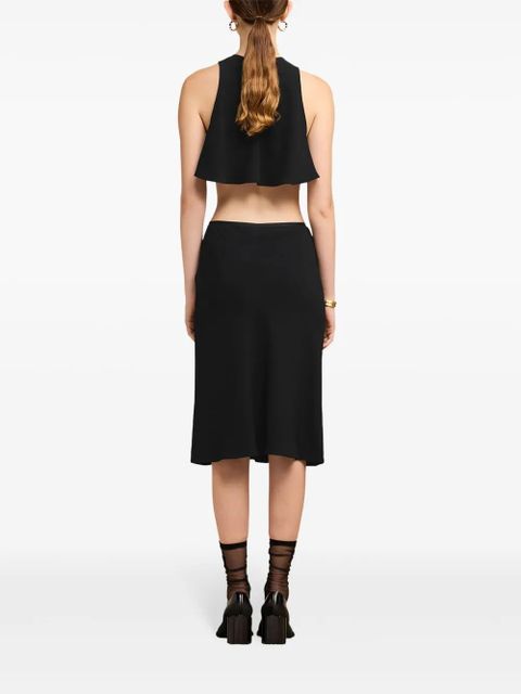 AMI Paris crepe midi skirt - Black