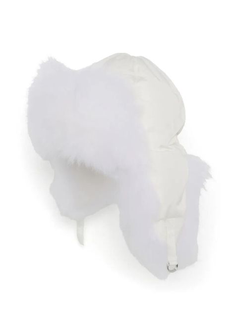 Yves Salomon technical cashmere ushanka hat - White