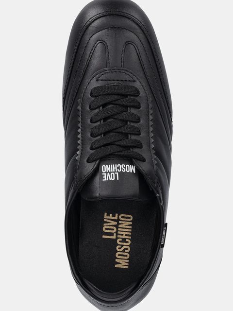 Love Moschino sneakersy skórzane damskie kolor czarny JA10201G1NIA0000