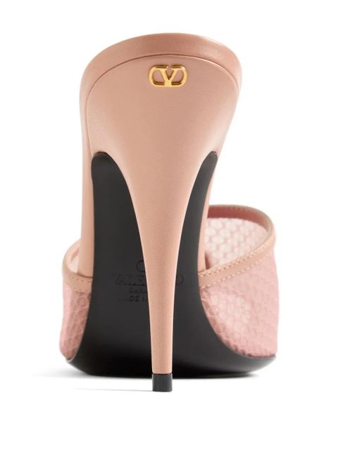 Valentino Garavani Coeur Vipère mesh slide sandals 105mm - Pink