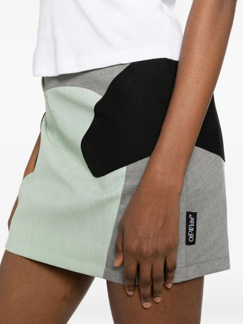 Off-White zip-fastening mini skirt - Grey