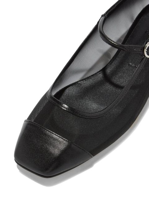 Aeyde Uma mesh ballet flats - Black