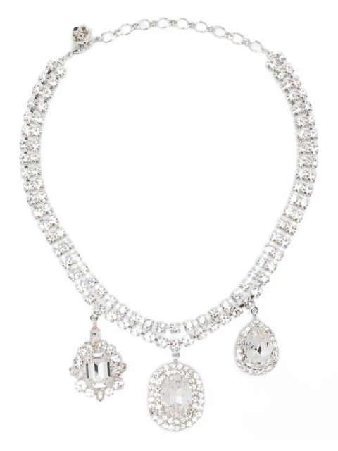 Magda Butrym crystal-embellished double-chain necklace - Silver - zdjęcie produktu nr 1