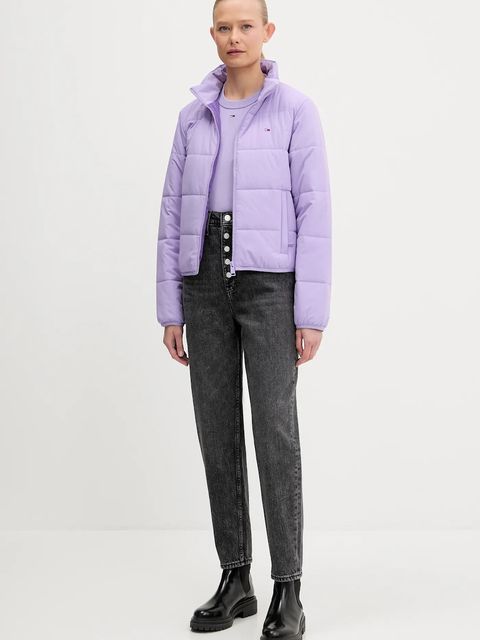 Tommy Jeans sweter bawełniany kolor fioletowy lekki DW0DW20159 - zdjęcie produktu nr 2