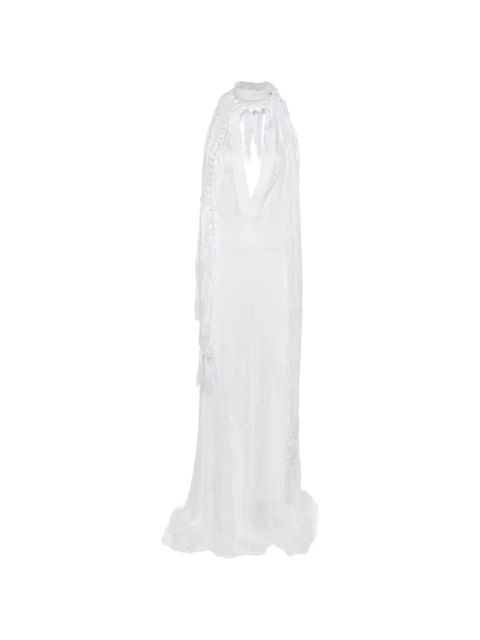Blumarine V-neck maxi dress - White - zdjęcie produktu nr 1