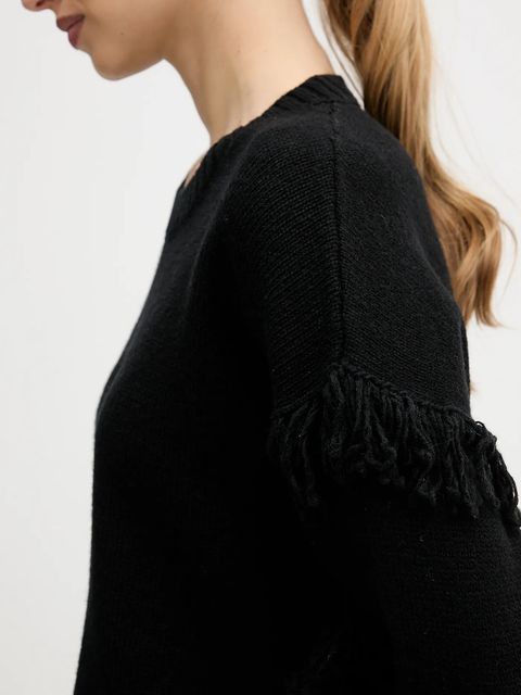 United Colors of Benetton sweter z dodatkiem wełny damski kolor czarny 191VD10EZ