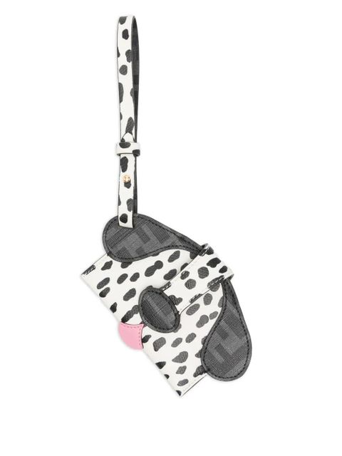 FENDI Best Friends Forever dog-head strap card case - White - zdjęcie produktu nr 1
