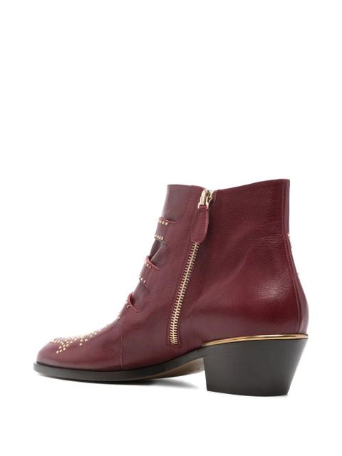 Chloé Susan studded-embellished boots - Red