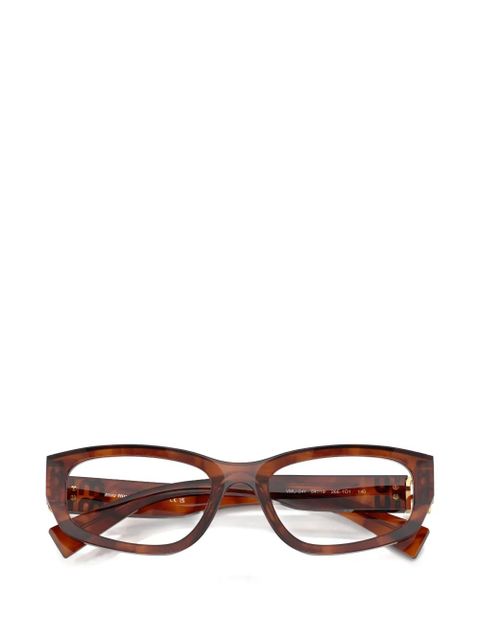 Miu Miu Eyewear logo-detail glasses - Brown