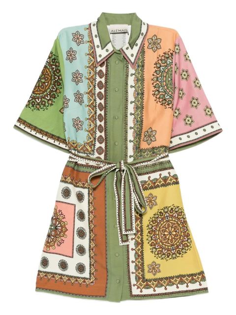 ALEMAIS Contina printed mini dress - Green - zdjęcie produktu nr 1