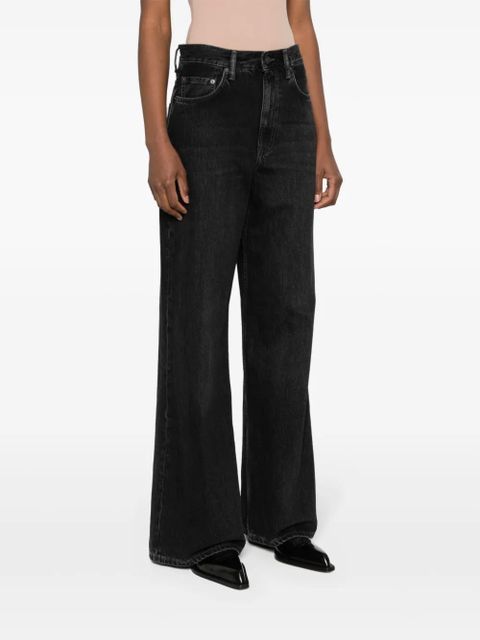 Acne Studios 2022F high-rise wide-leg jeans - Black - zdjęcie produktu nr 2