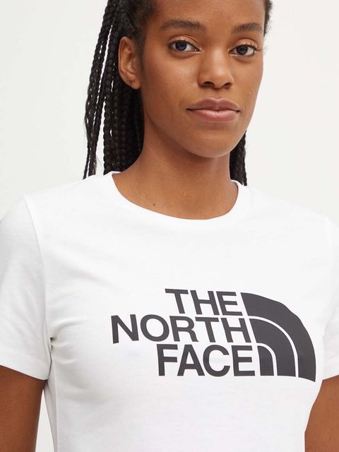 The North Face t-shirt bawełniany Easy Tee damski kolor biały NF0A8A6DFN41