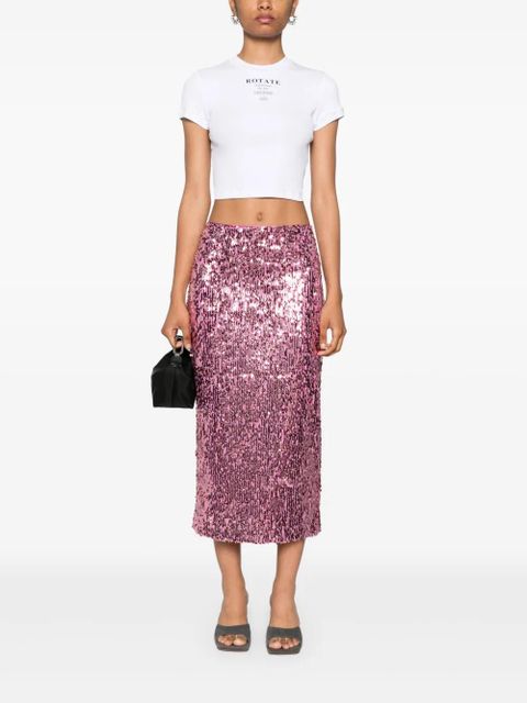 ROTATE BIRGER CHRISTENSEN ribbed crop top - White