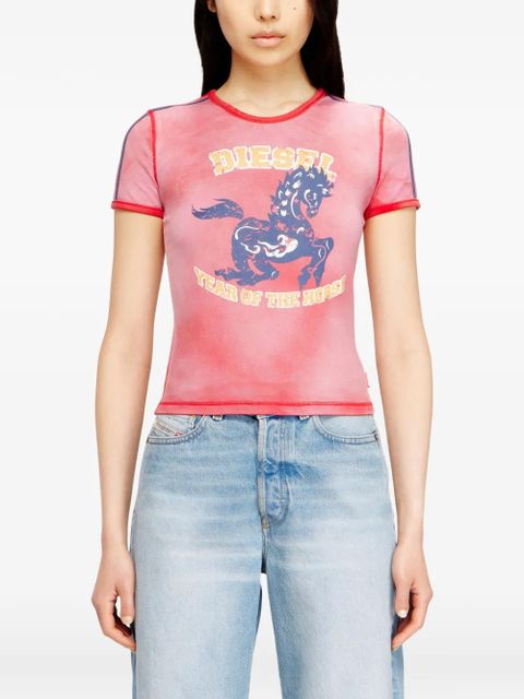 Diesel horse graphic T-shirt - Pink