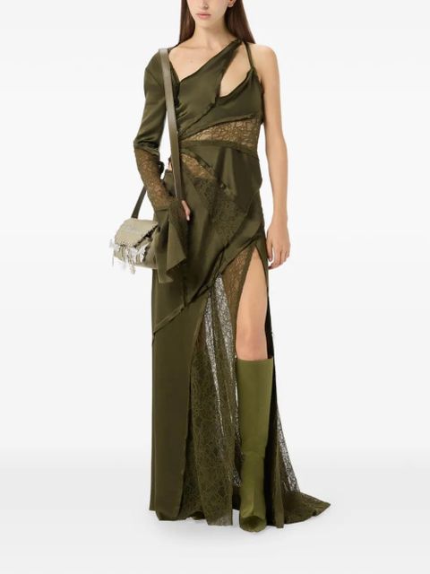 Blumarine lace-overlay skirt - Green - zdjęcie produktu nr 2