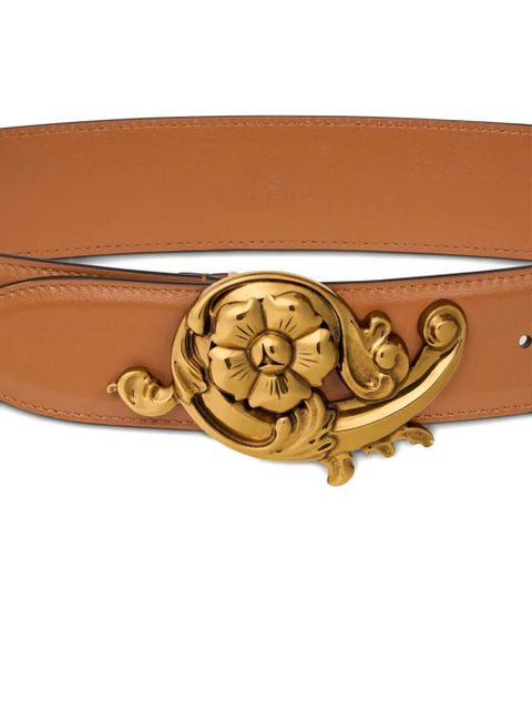 ETRO floral-buckle leather belt - Brown - zdjęcie produktu nr 2
