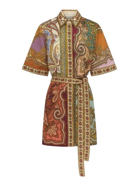 ALEMAIS Clemenza Spliced paisley-print mini dress - Neutrals - zdjęcie produktu nr 2