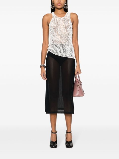 Maison Margiela sheer open tank top - White - zdjęcie produktu nr 2