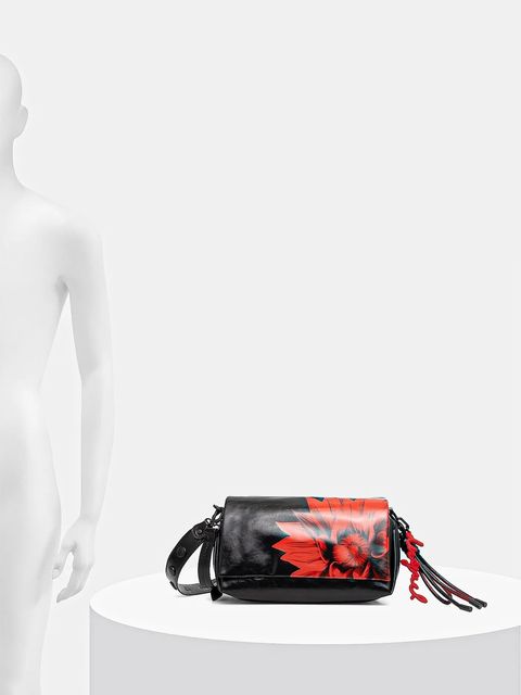 Desigual torebka FLOWERINA NARON MEDI kolor czarny 25WAXP90