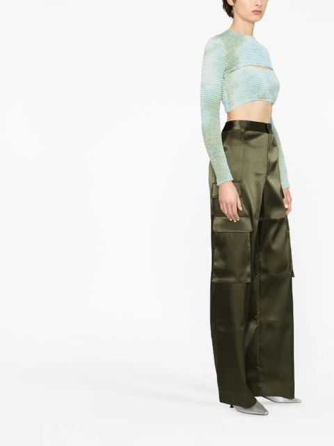 Off-White Double tie-dye cut-out top - Blue