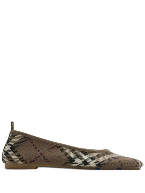 Burberry Check Knit Baby ballet flats - Brown - zdjęcie produktu nr 1