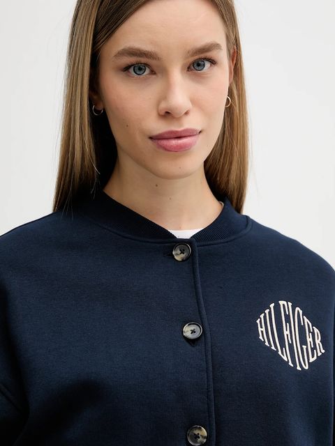 Tommy Hilfiger bluza damska kolor granatowy z aplikacją WW0WW47847