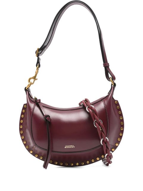 ISABEL MARANT Oskan Moon studded shoulder bag - Red - zdjęcie produktu nr 1