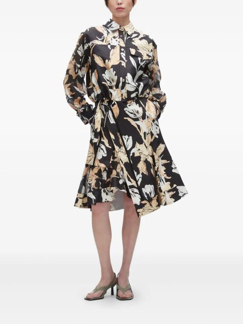 3.1 Phillip Lim floral-print drawstring shirt - Black - zdjęcie produktu nr 2