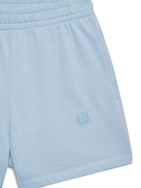 ANINE BING framed monogram kam shorts - Blue
