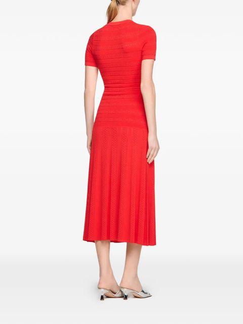 SANDRO midi button-up dress - Red