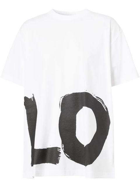 Burberry love print oversized T-shirt - White - zdjęcie produktu nr 1