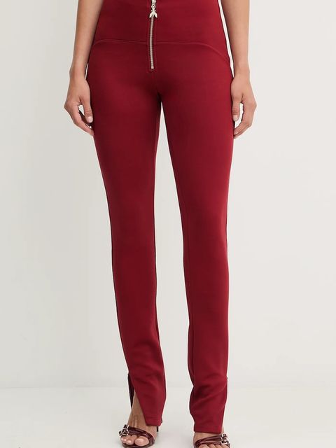 Patrizia Pepe spodnie damskie kolor czerwony dopasowane high waist 8P0746 J305 - zdjęcie produktu nr 1