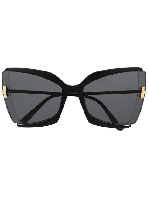 TOM FORD Eyewear oversized butterfly-frame sunglasses - Black - zdjęcie produktu nr 1